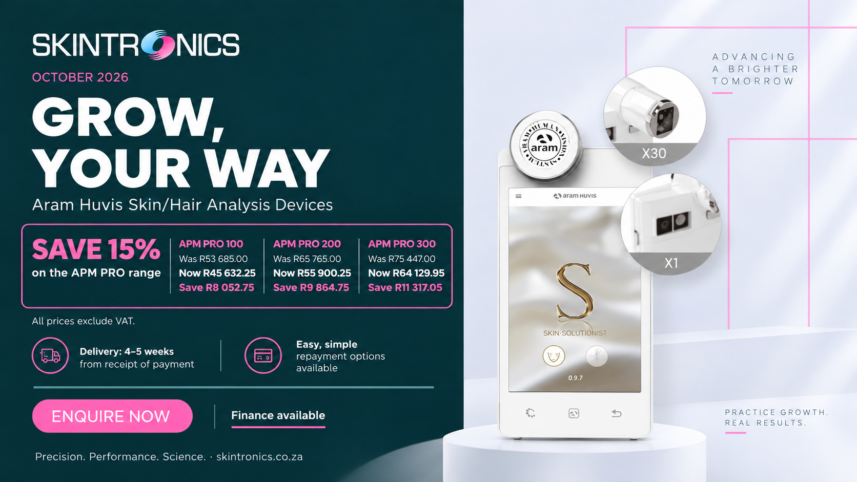 October promotion for the Aram Huvis APM Pro range